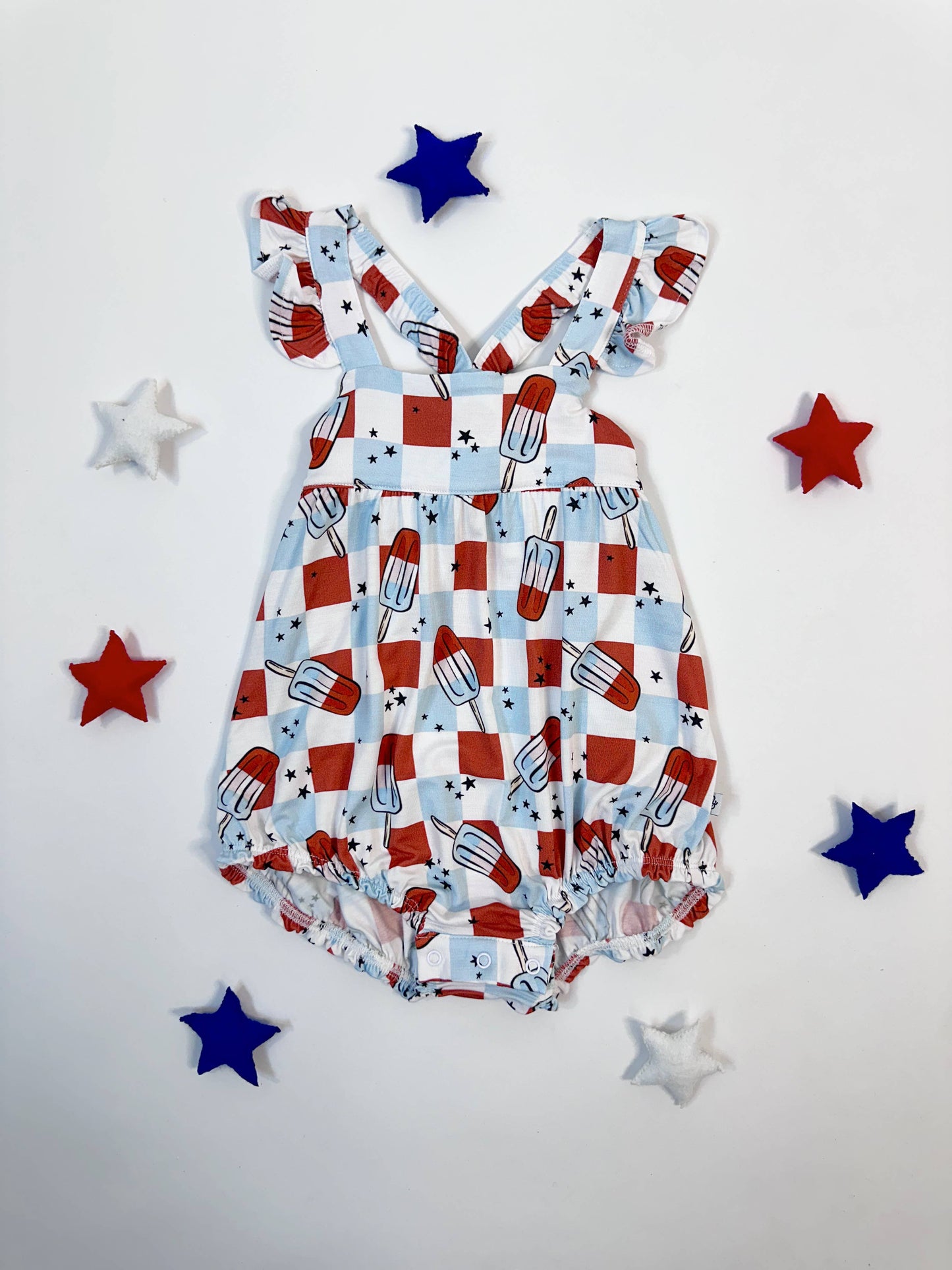 4th Of July Bubble Romper