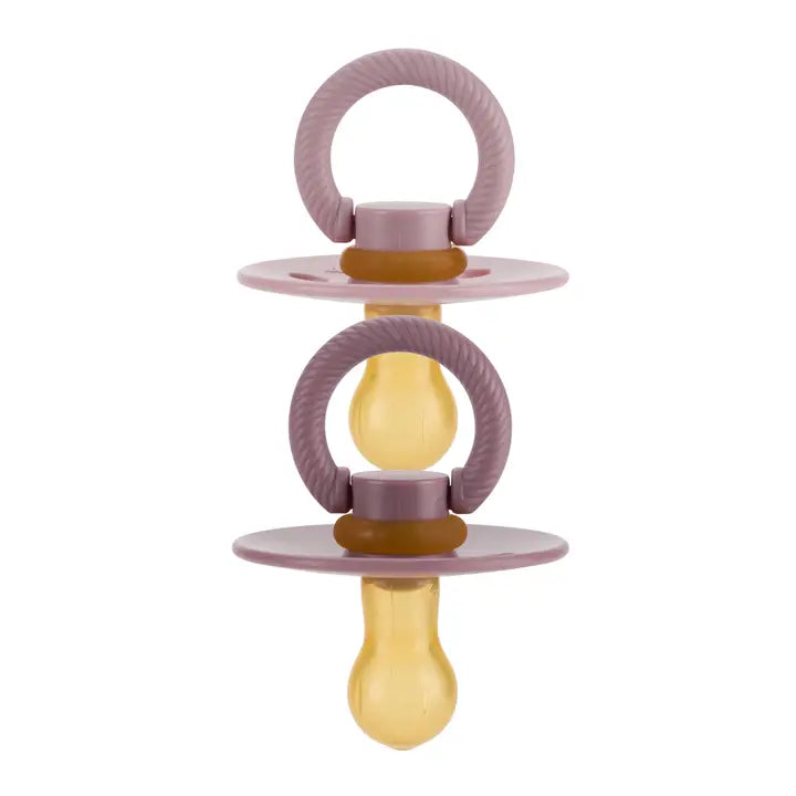 Itzy Soother™ Natural Rubber Paci Sets - Orchid & Lilac