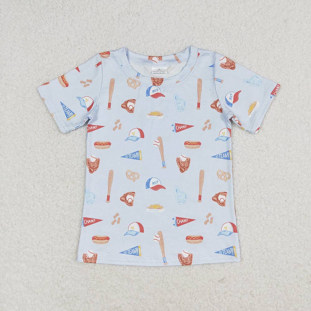 Baby Boys Summer Baseball Short Sleeve Tee Shirts Tops
