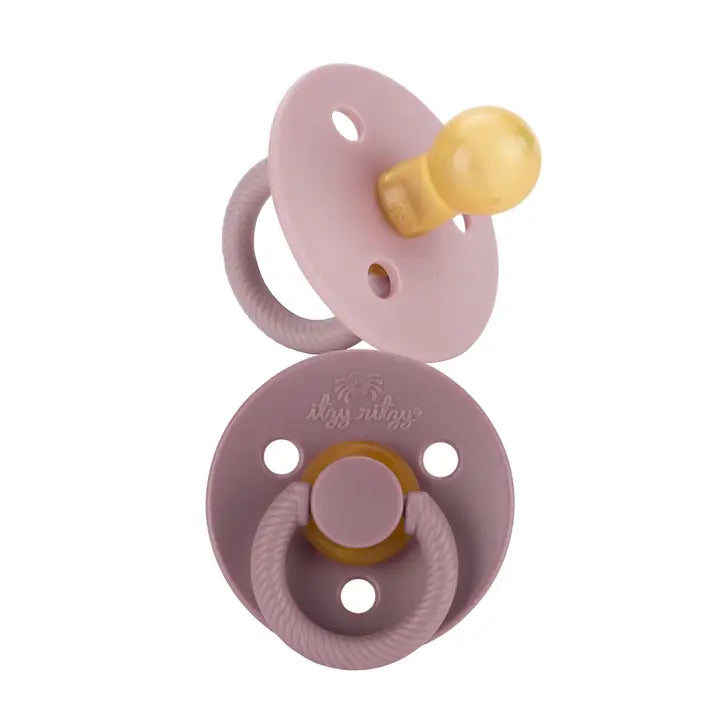Itzy Soother™ Natural Rubber Paci Sets - Orchid & Lilac