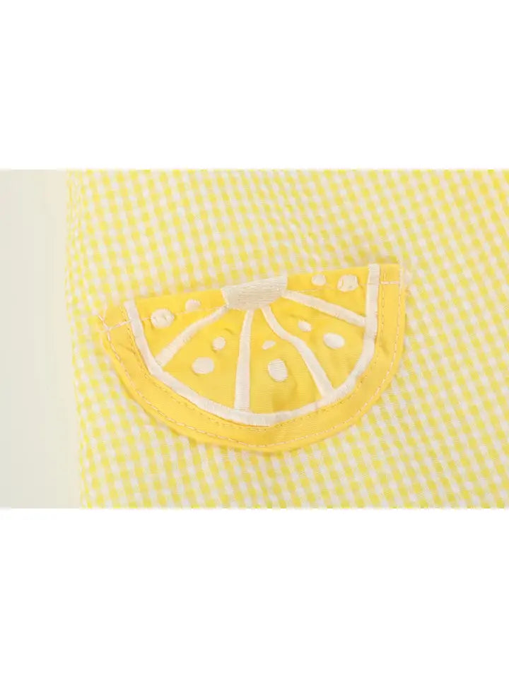 Yellow Lemon Dress and Panty Cover Set