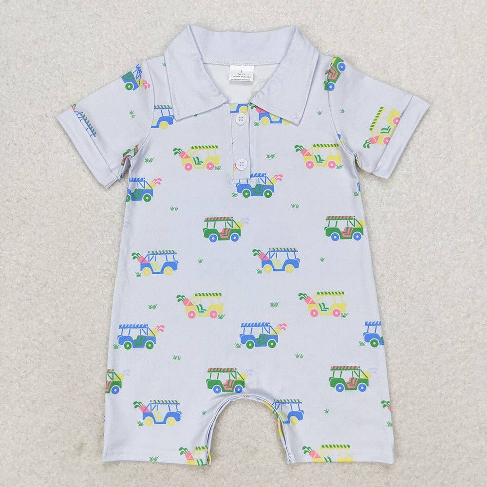 Baby Boy Golf Short Sleeve Romper