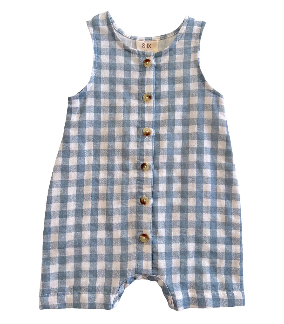 Blue Gingham / Organic Bay Shortie (Baby-Kids)