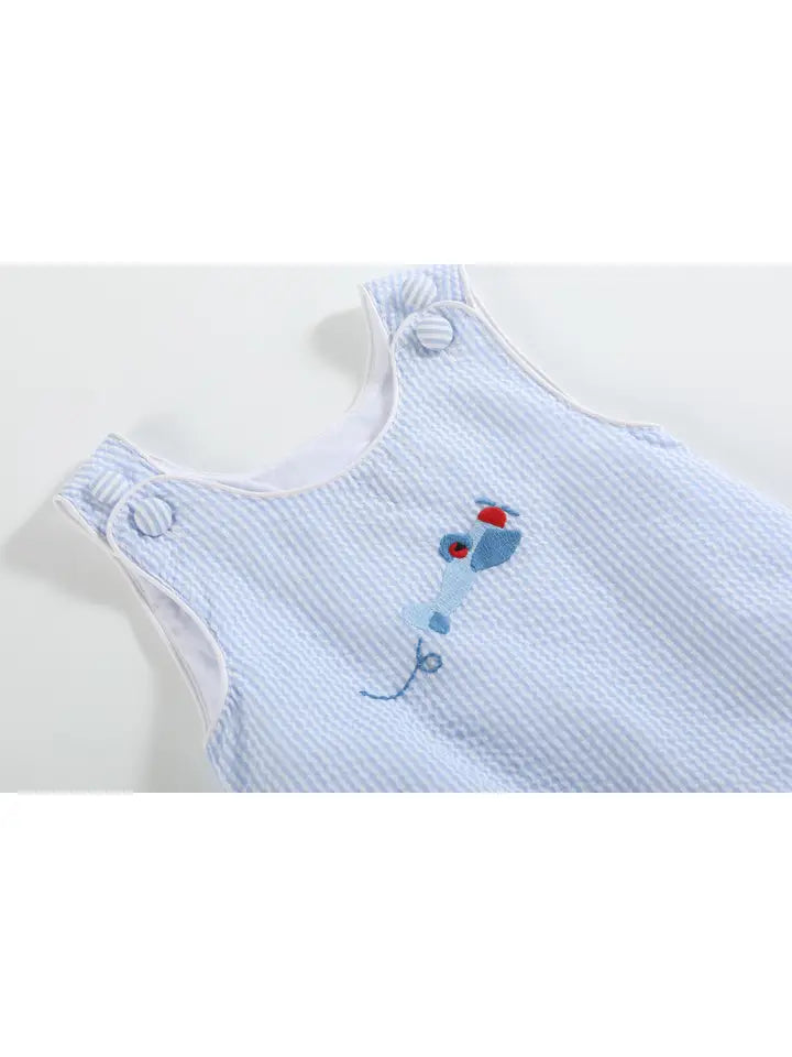 Light Blue Airplane Bubble Romper