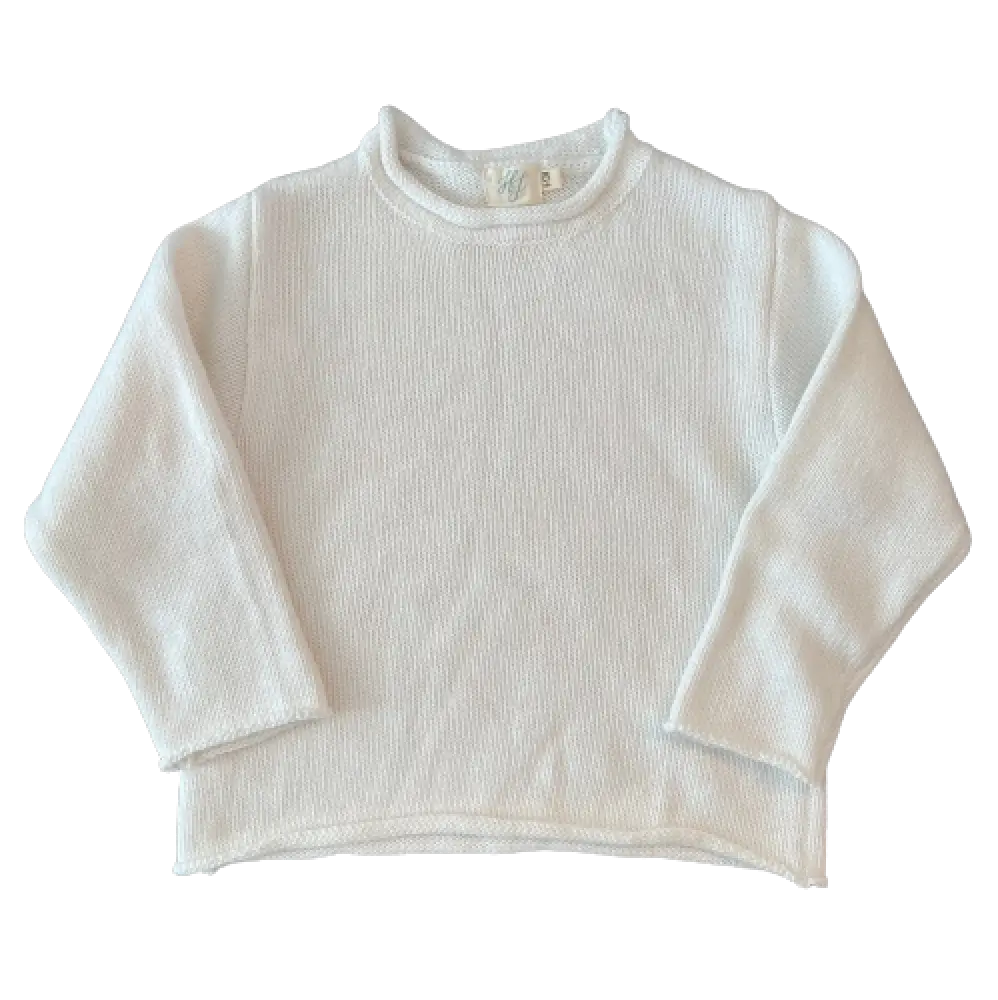 Hampton James Rollneck Sweater - White