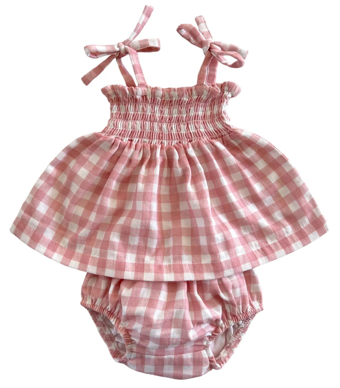 Pink Gingham / Organic Smocked Set
(Baby -Kids)