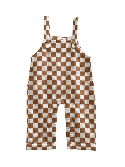 Organic Phoenix Overall - Sundae Checkerboard