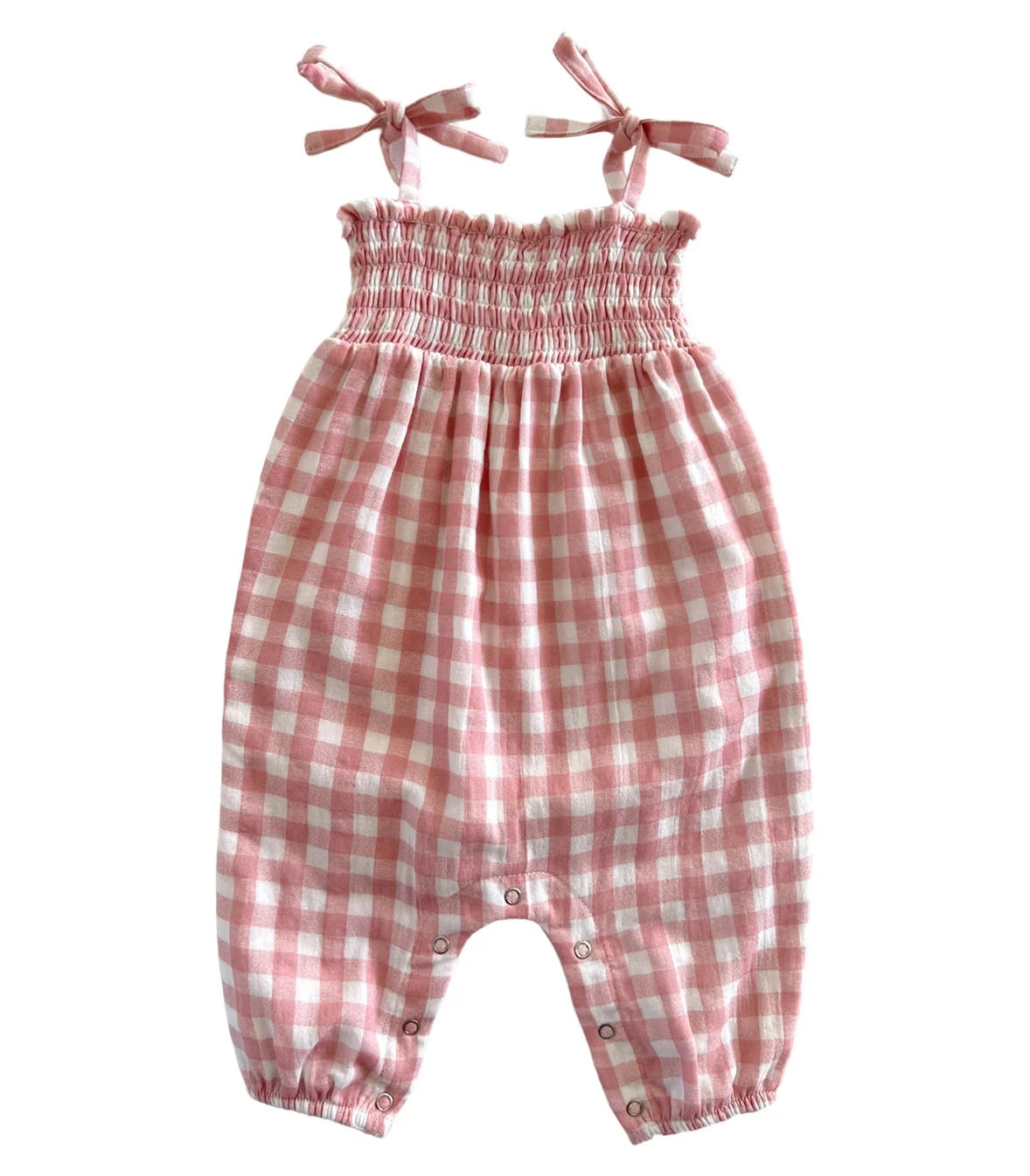 Pink Gingham / Organic Smocked
Jumpsuit (Baby-Kids)