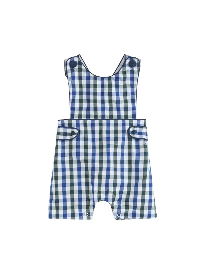 Blue and Green Criss Cross Shortalls