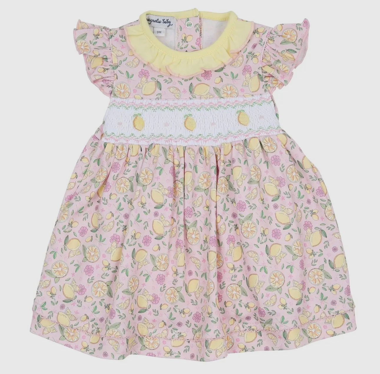 Fresh Lemons Smocked Print
Flutters Dress