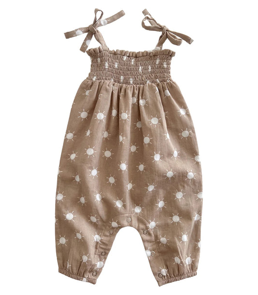 Sand Sun / Organic Smocked Jumpsuit (Baby-Kids)