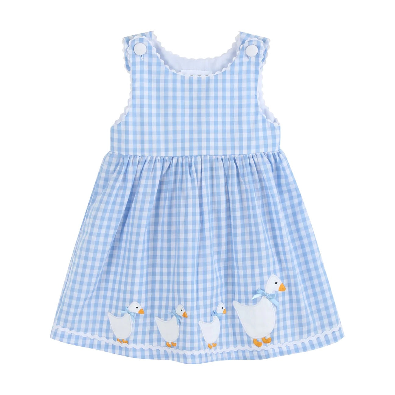 Blue Gingham Goose Dress