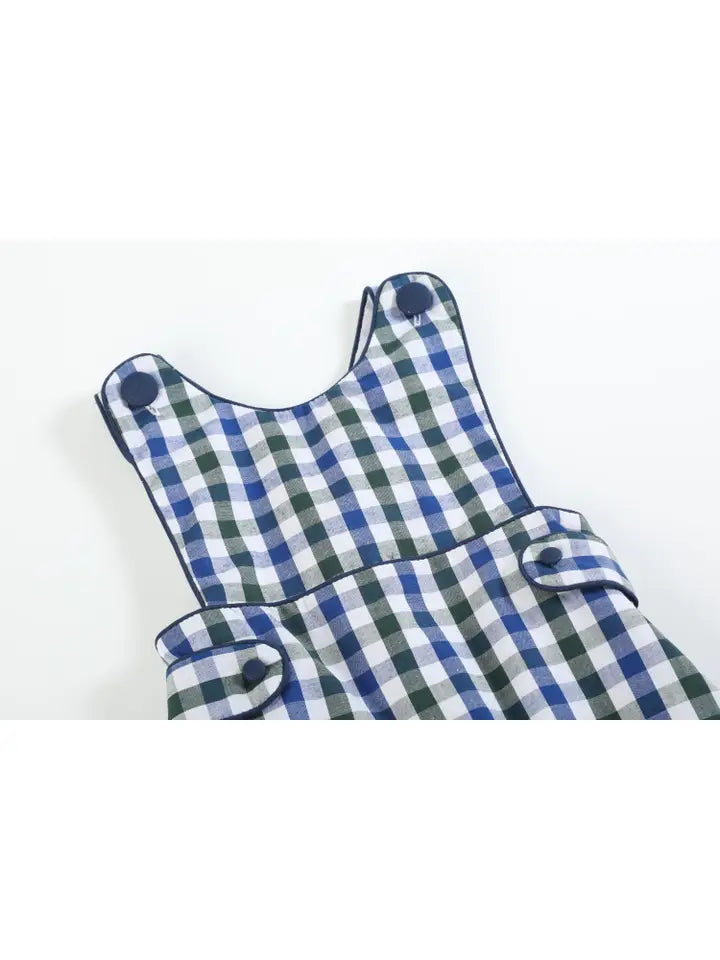 Blue and Green Criss Cross Shortalls