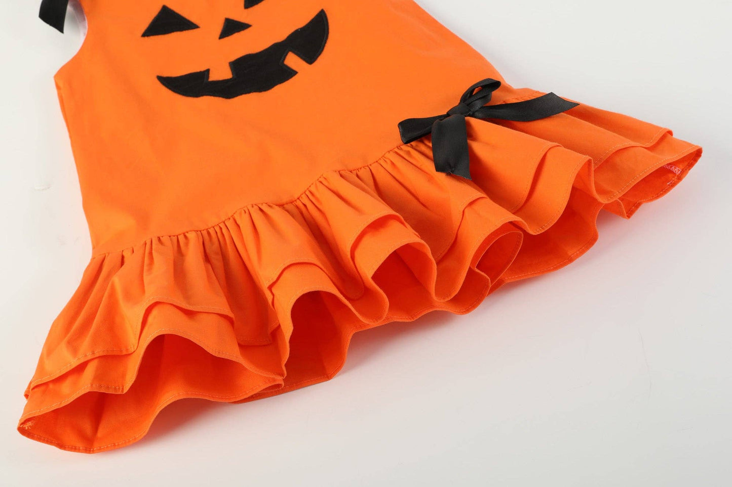 Jack-O-Lantern Pumpkin Halloween Ruffle Dress