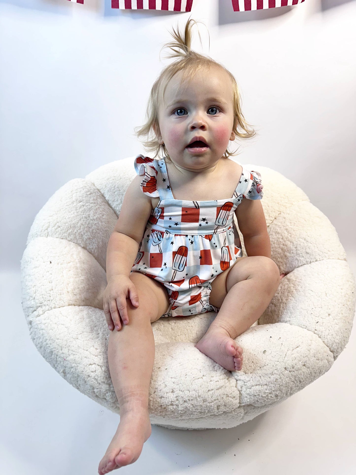 4th Of July Bubble Romper