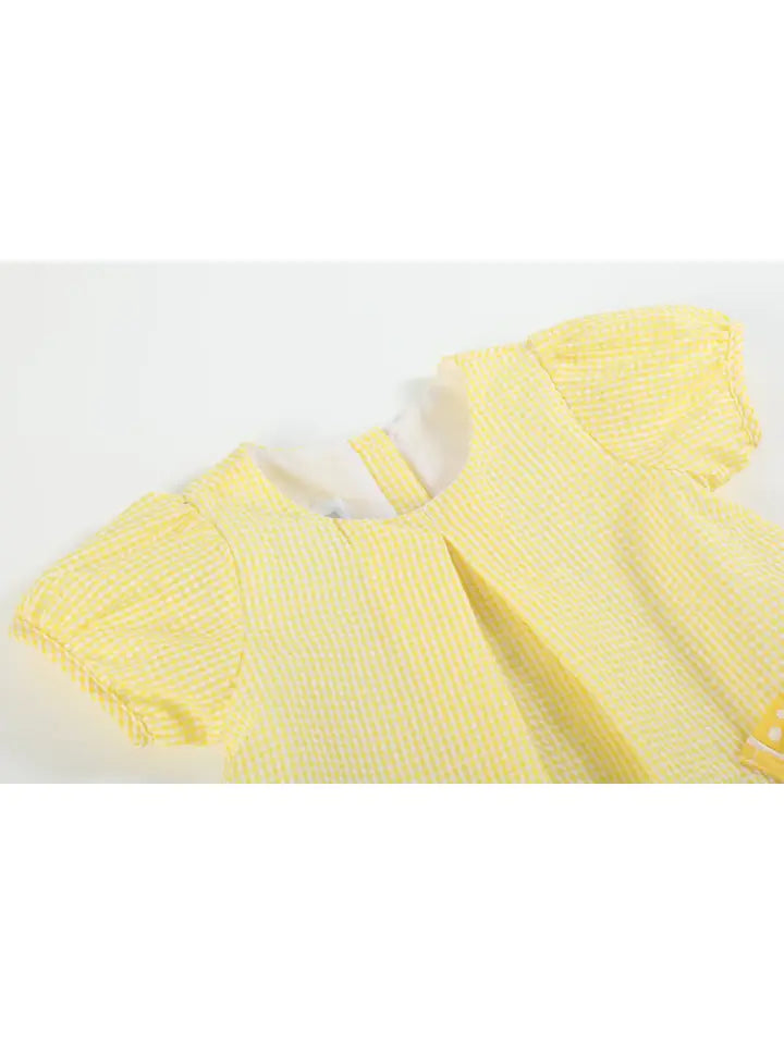 Yellow Lemon Dress and Panty Cover Set